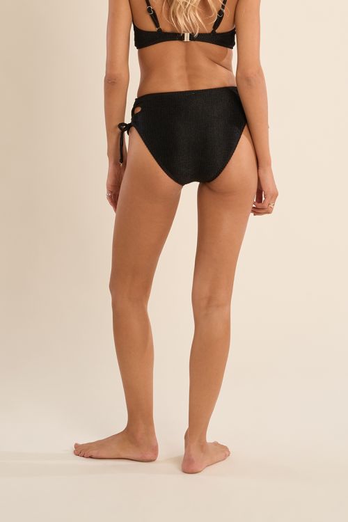 Bas de maillot à lacets, côtelé