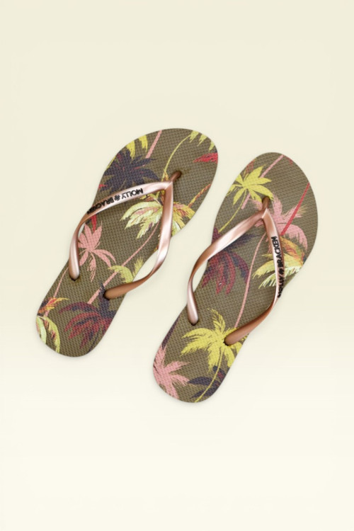 Chanclas de mujer de tiras finas, con estampado.