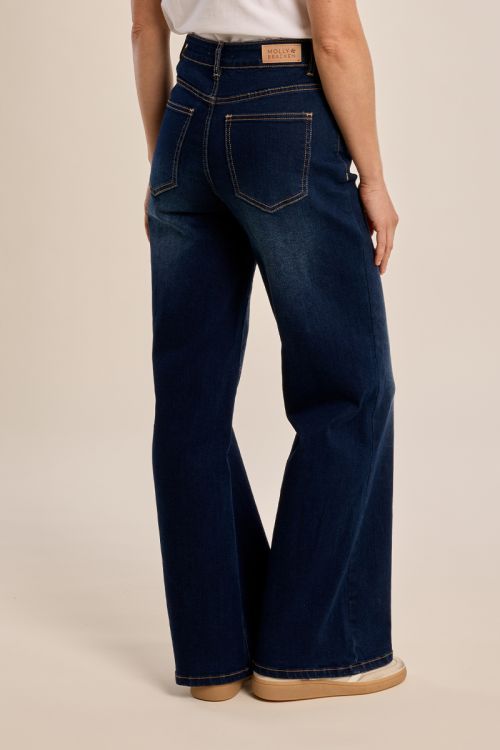 Jeans large à la taille haute