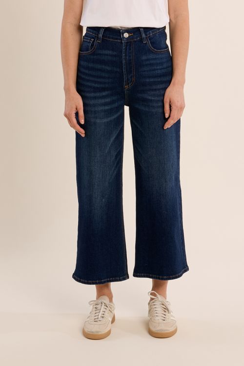 Denim large, coupe crop