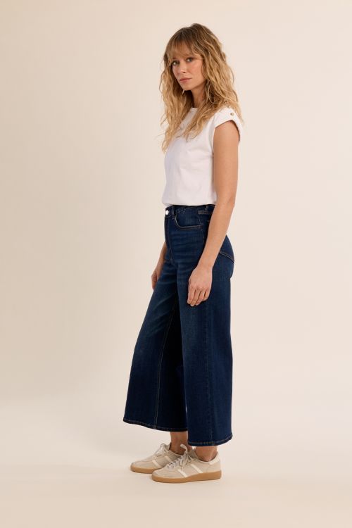Denim large, coupe crop