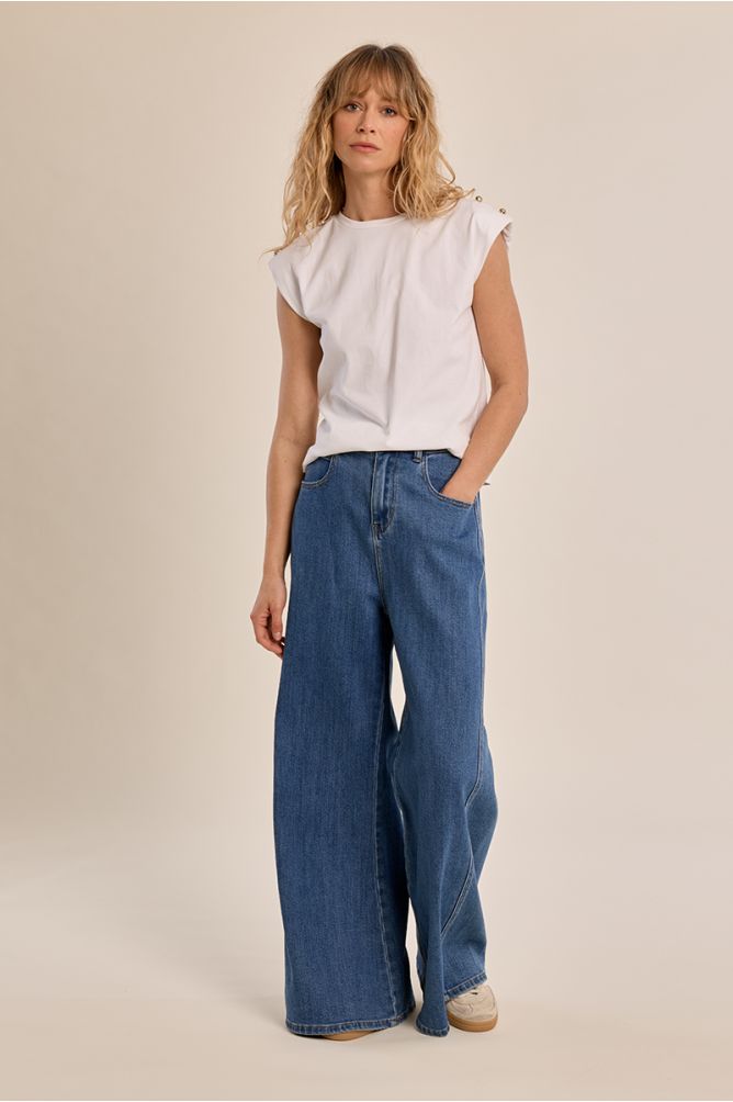 T-shirt à épaulettes