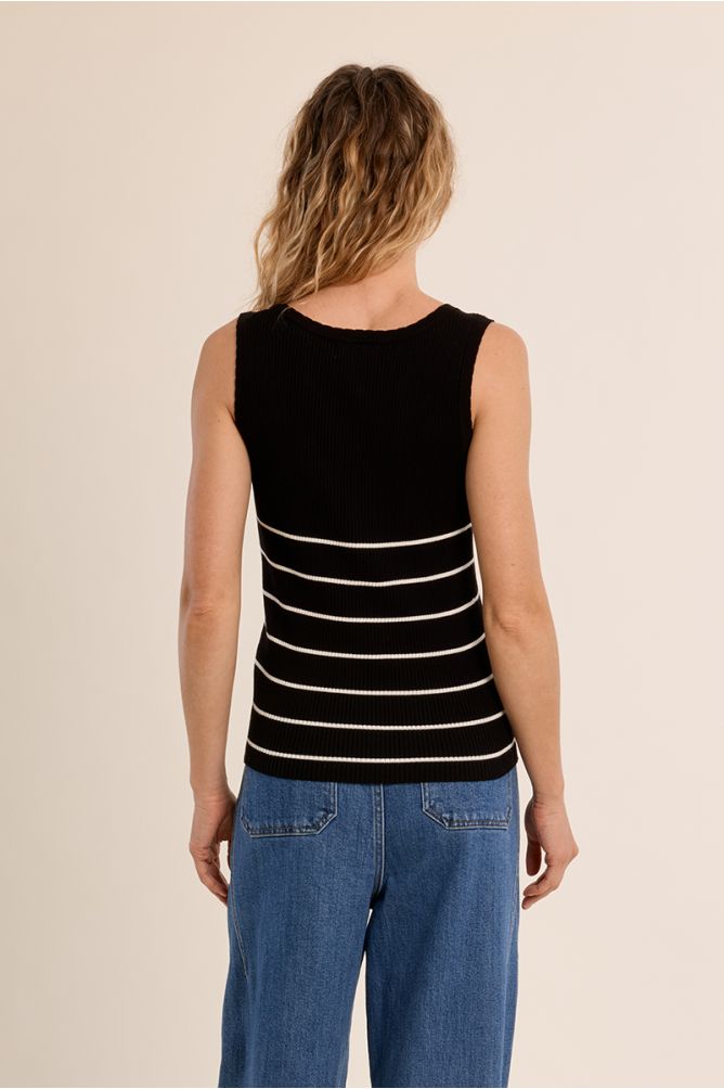 Top de mujer de tirantes, estampado rayas.
