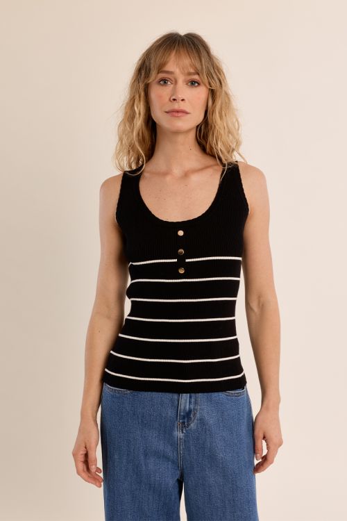 Ribbed sailor tank top