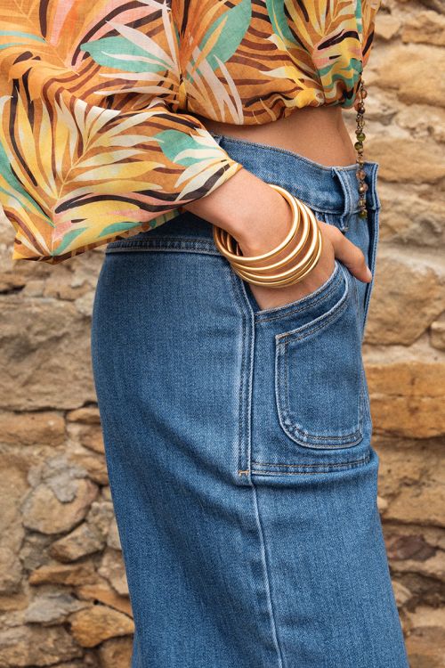 Pantalón de mujer largo, vaquero.
