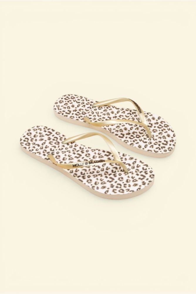 Chanclas de mujer de tiras finas, con estampado.