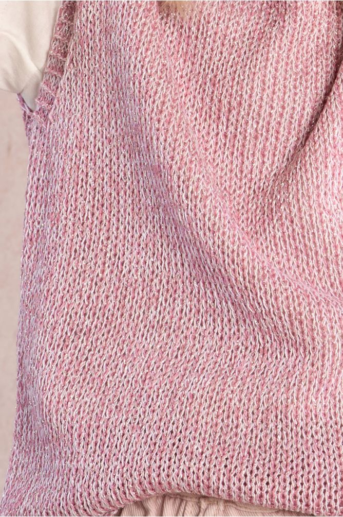 Jersey de niña de manga sisa, corte recto