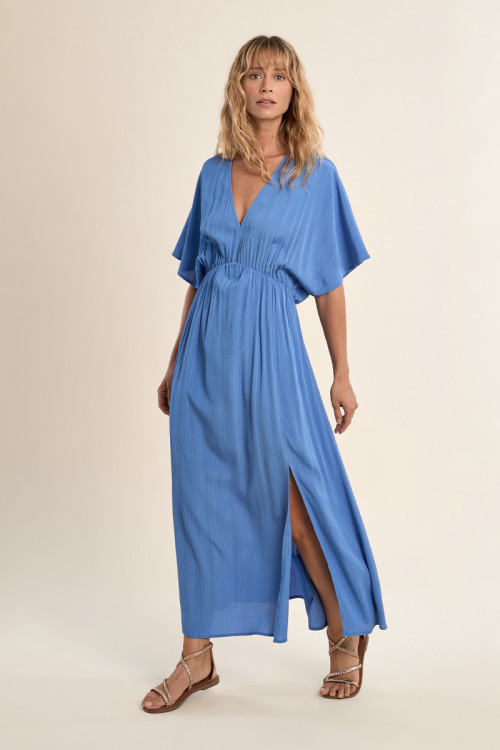 Robe longue, élastiquée