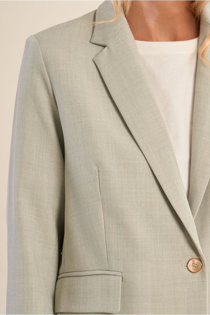 Blazer de mujer de manga larga, cuello y solapa