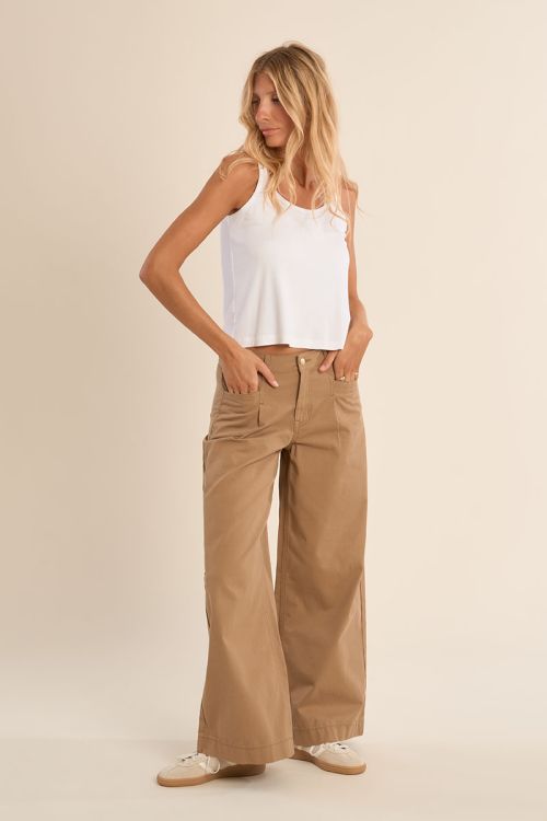 Jean taille haute et large