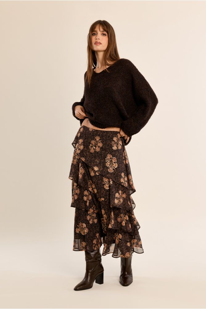 Pull en maille, col V