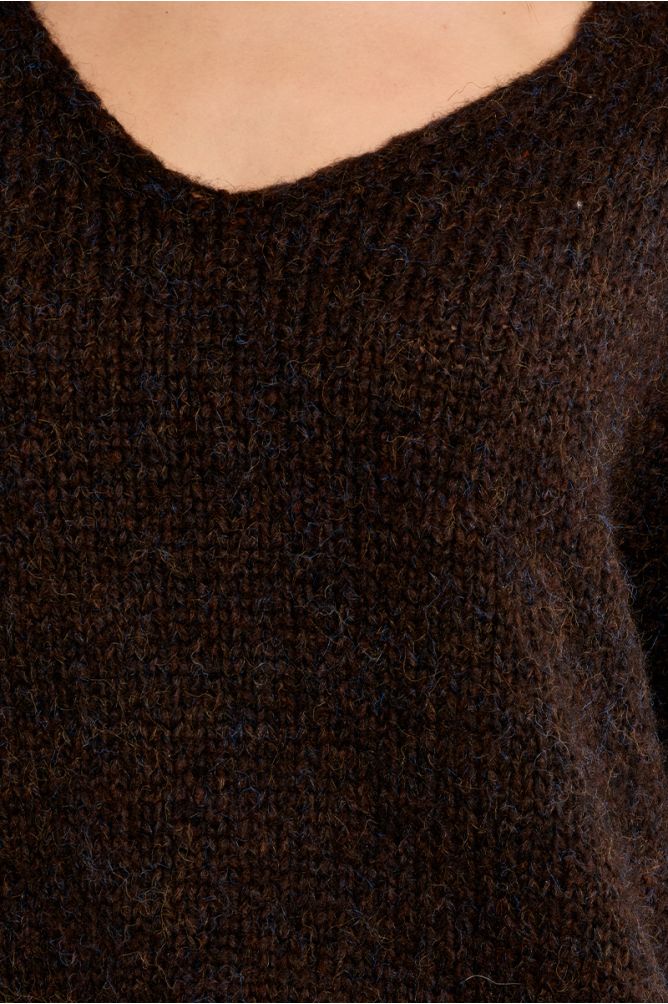 Pull en maille, col V