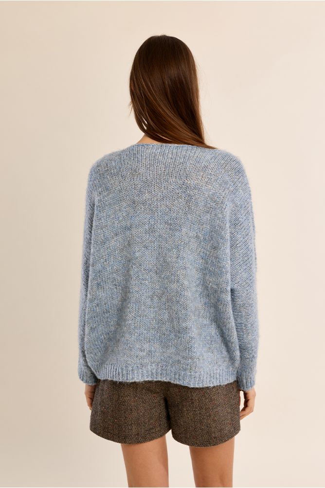 Pull en maille, col V