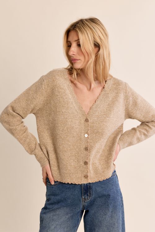 V-neck cardigan