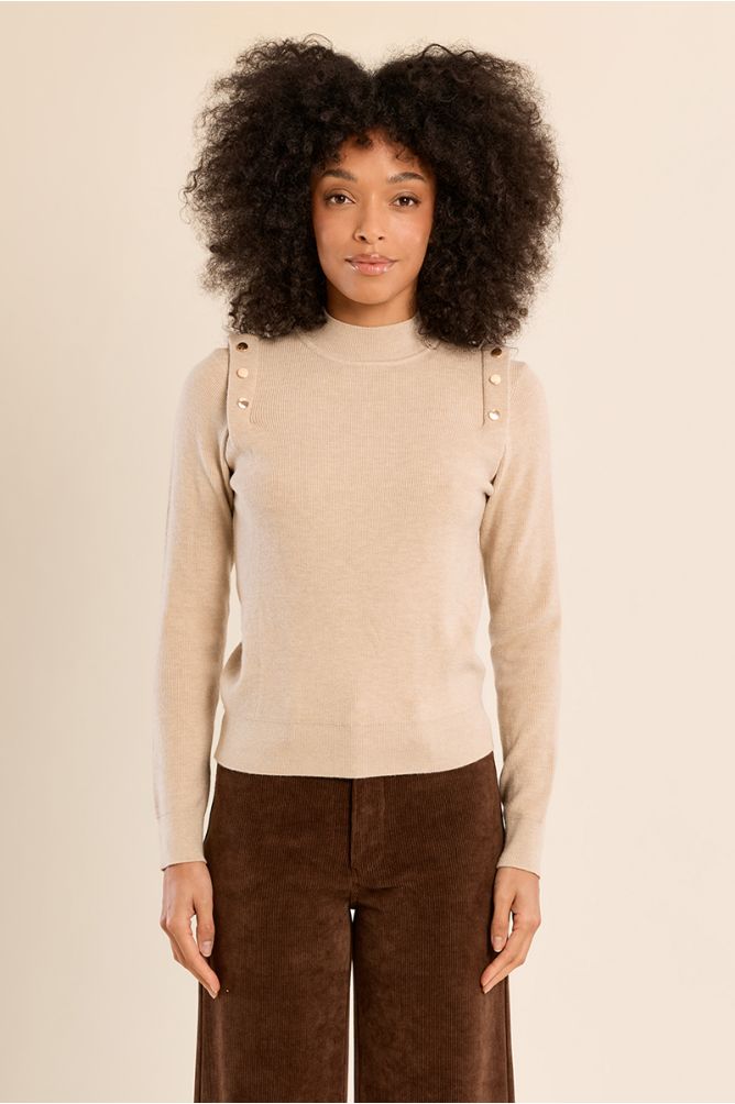 Pull fin col montant
