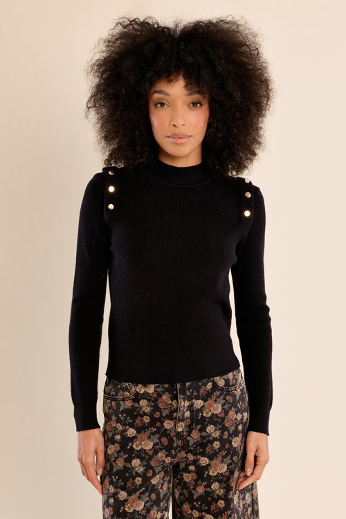 Pull fin col montant