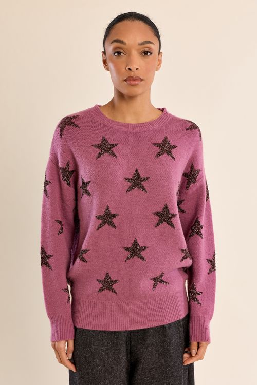Pull en maille, étoilé