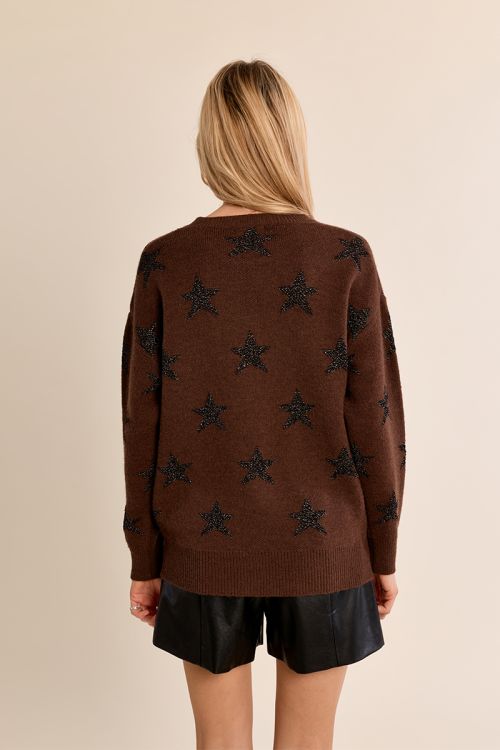 Pull en maille, étoilé