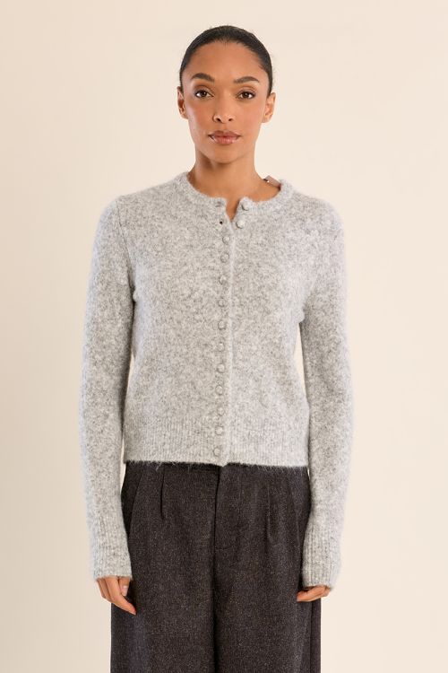 Buttoned cardigan, plain
