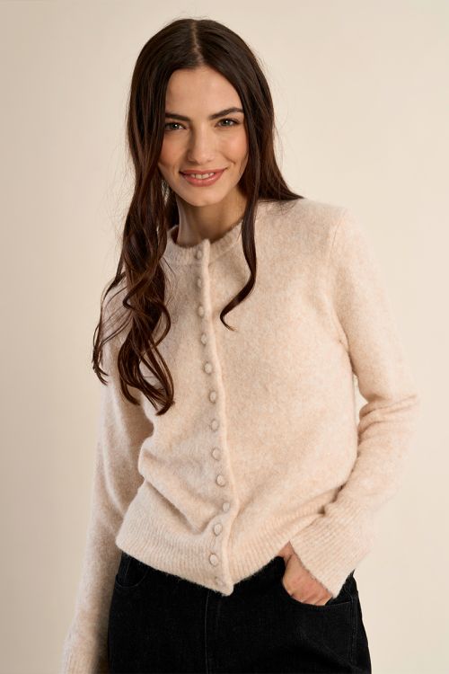 Buttoned cardigan, plain