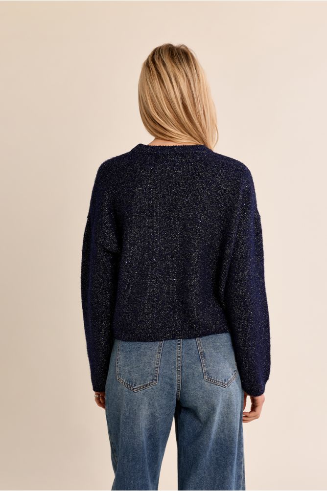 Knitted sweater, iridescent