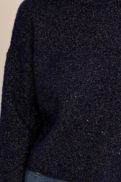 Jersey de manga larga en tejido brillante