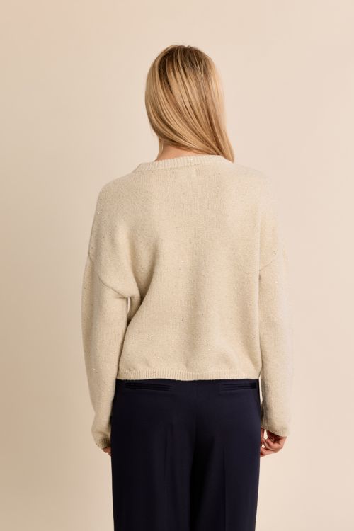 Knitted sweater, iridescent