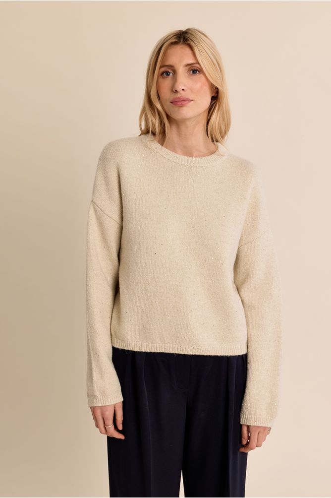 Knitted sweater, iridescent