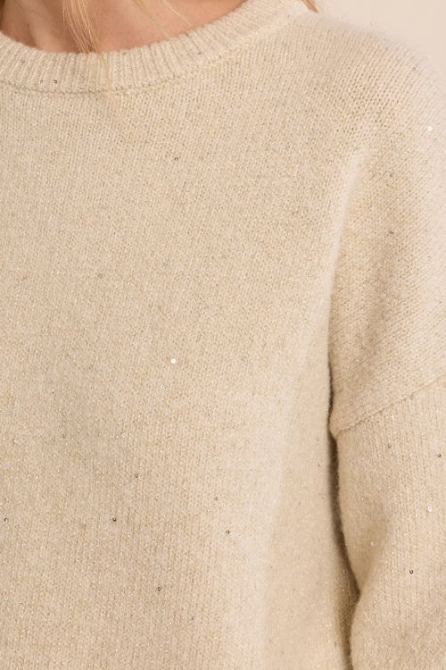 Jersey de manga larga en tejido brillante