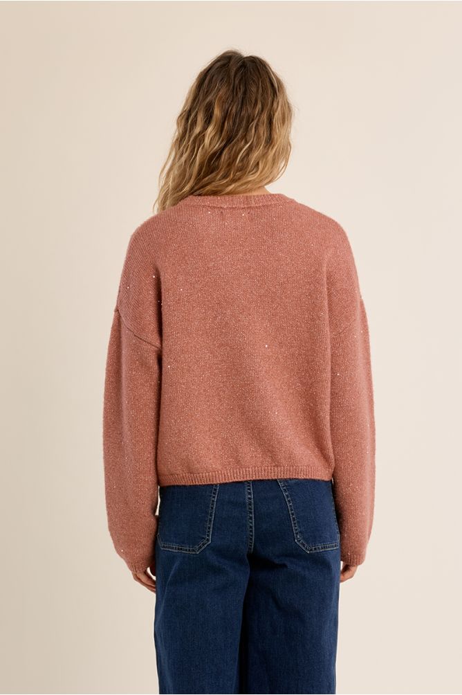 Knitted sweater, iridescent