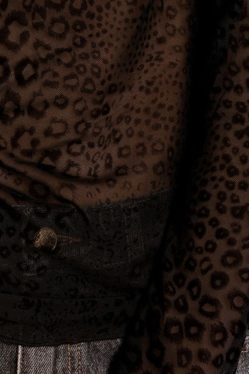Leopard semi-sheer top
