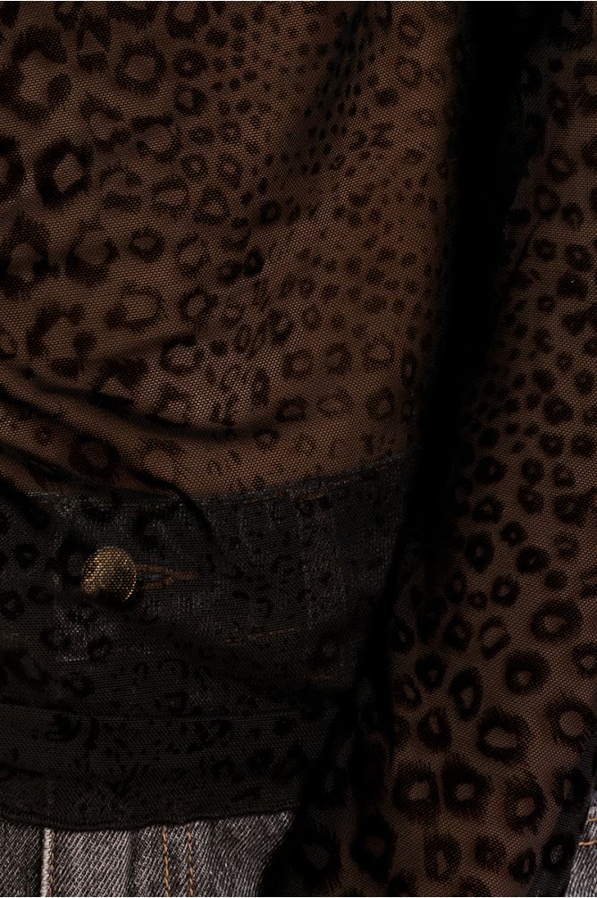 Leopard semi-sheer top