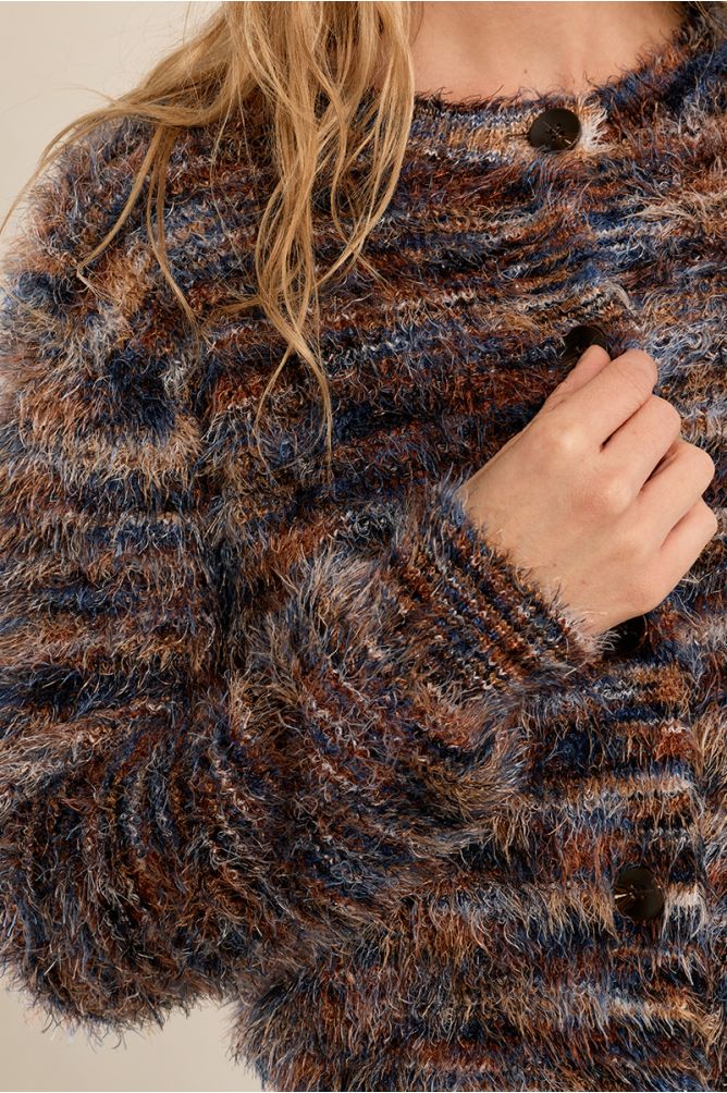 Cardigan en maille brossée