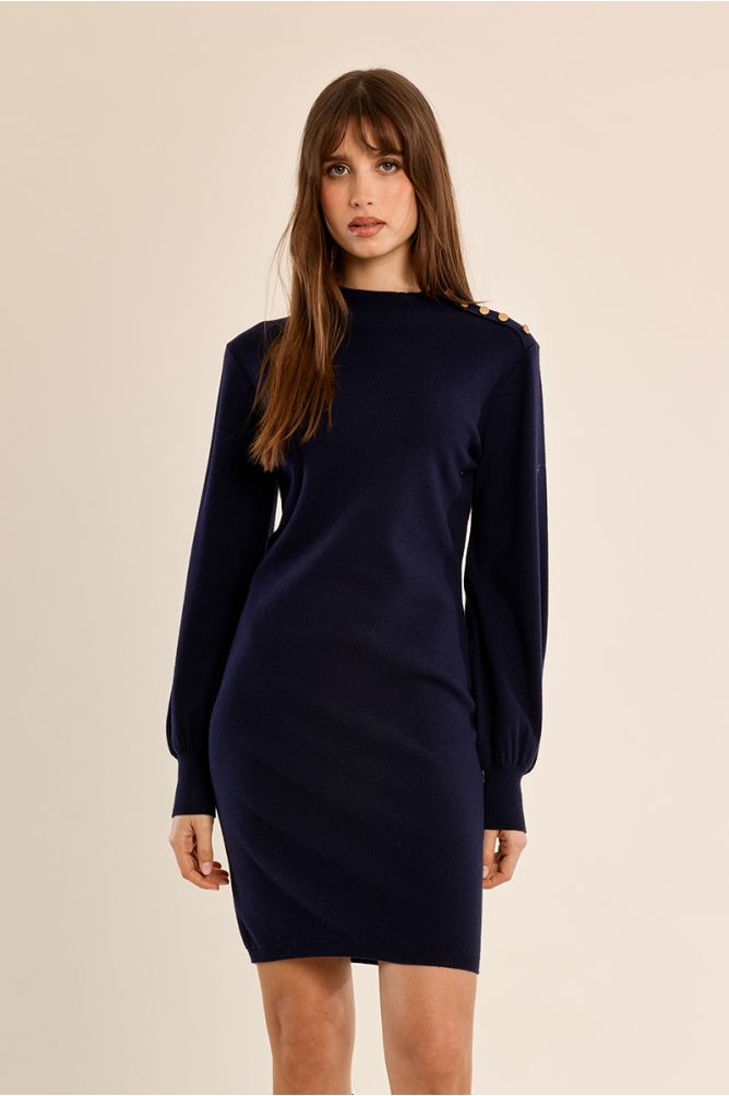 Vestido corto detalle botones