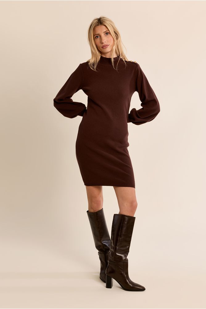 Vestido corto detalle botones