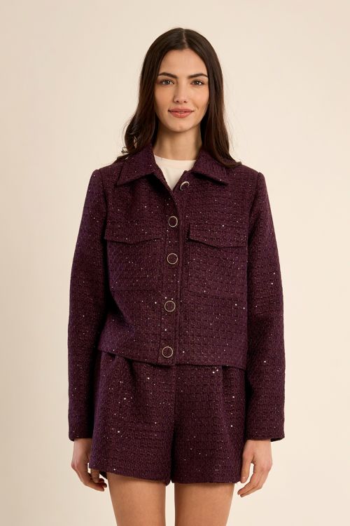 Veste courte en tweed