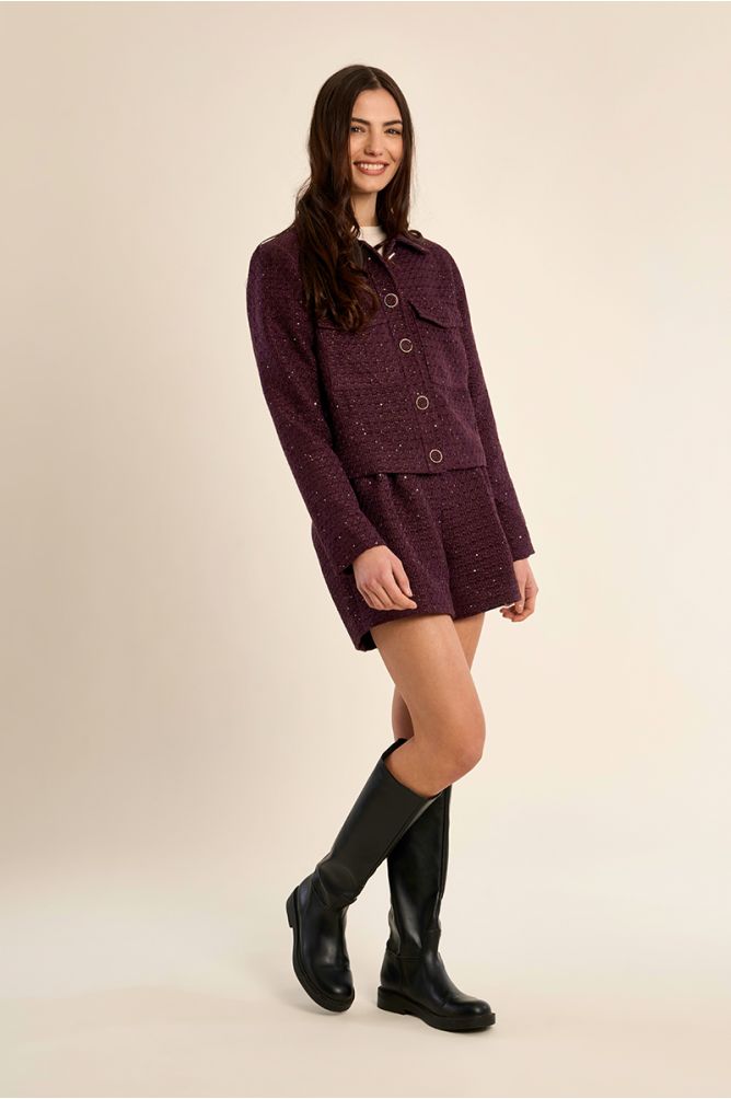 Veste courte en tweed