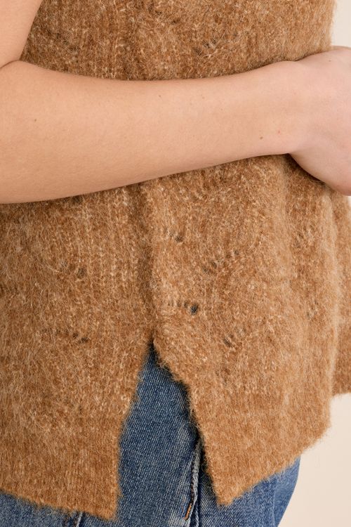 Pull droit en maille ajourée