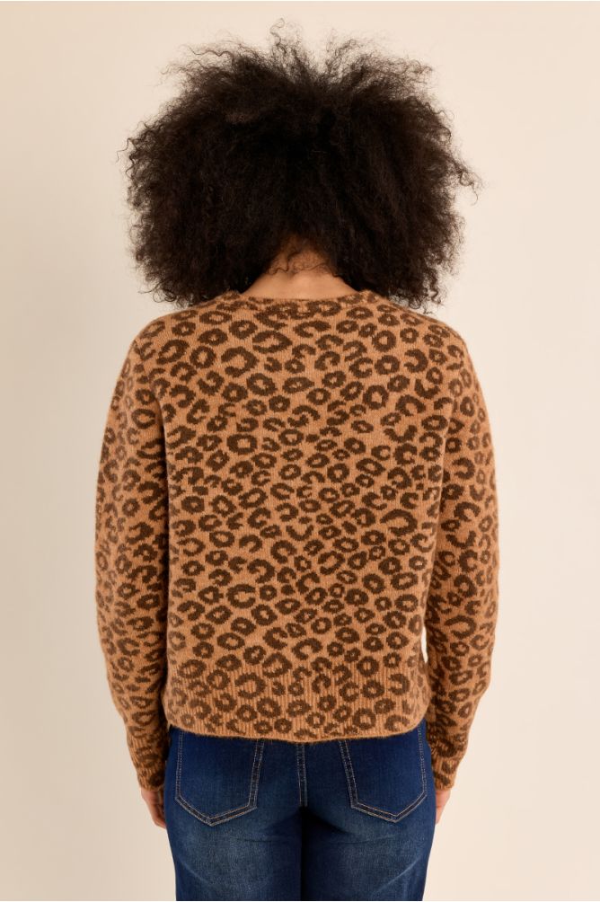 Buttoned cardigan, leopard