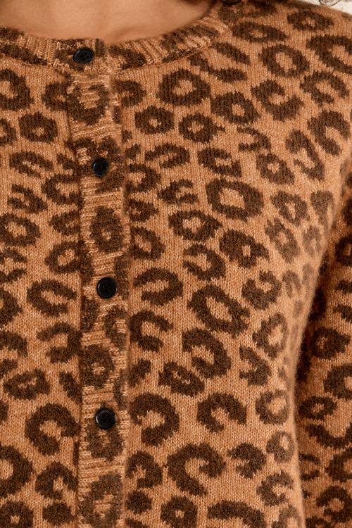 Buttoned cardigan, leopard