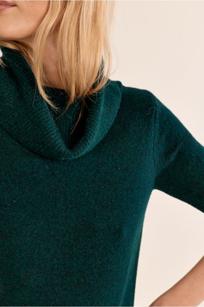 Pull manches courtes, col boule