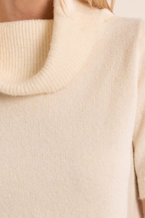 Jersey de manga corta cuello amplio