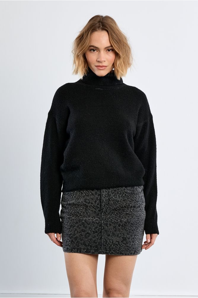 Plain turtleneck sweater