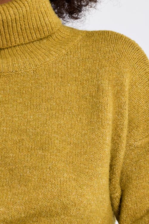 Pull col roulé uni