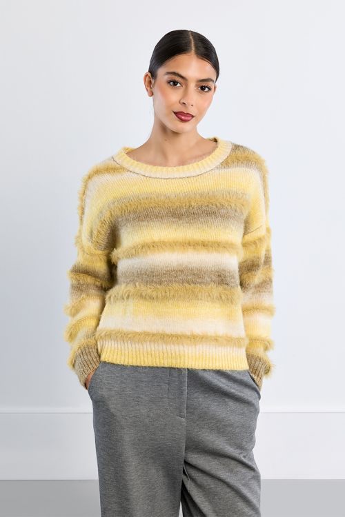 Tie & Dye sweater, fringed