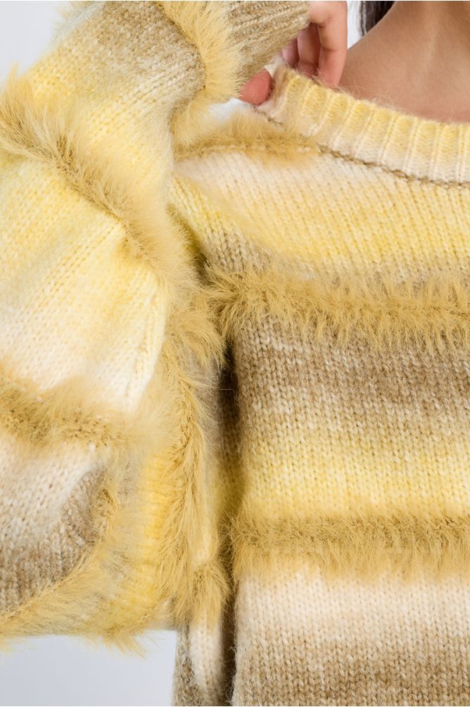 Tie & Dye sweater, fringed