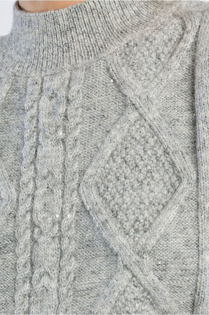 Pull sans manches en maille torsadée