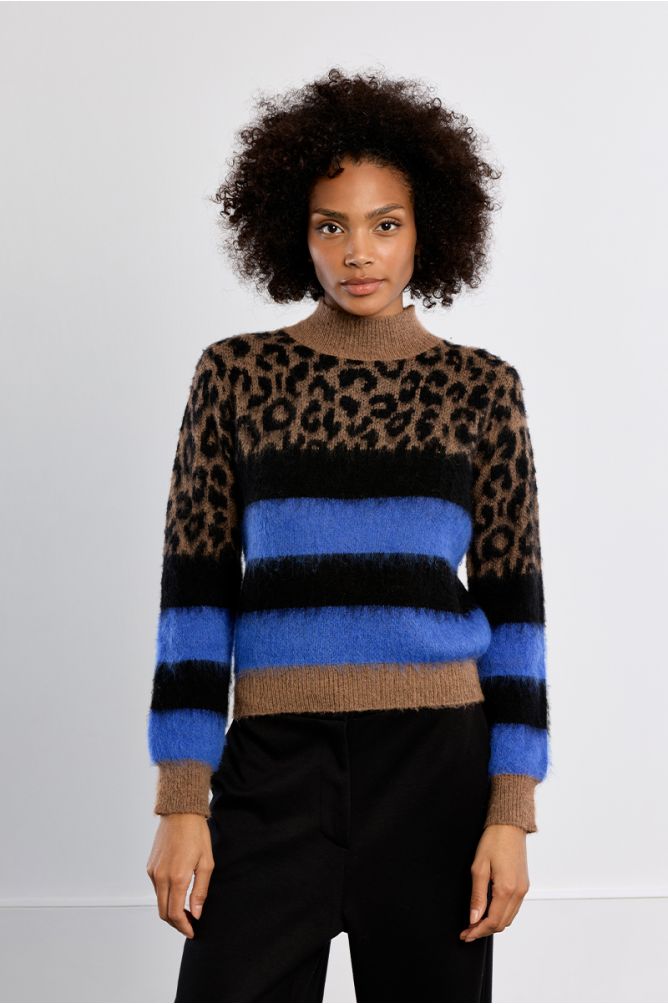 Leopard knit sweater