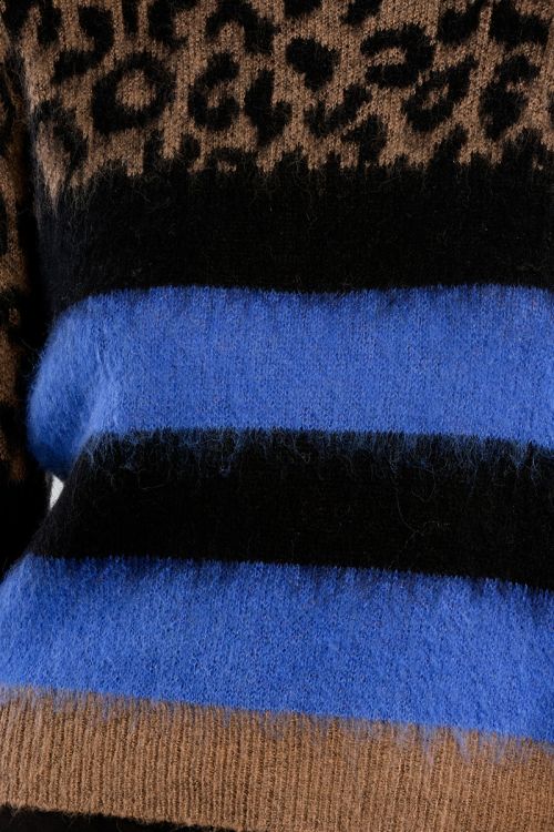 Pull en maille léopard