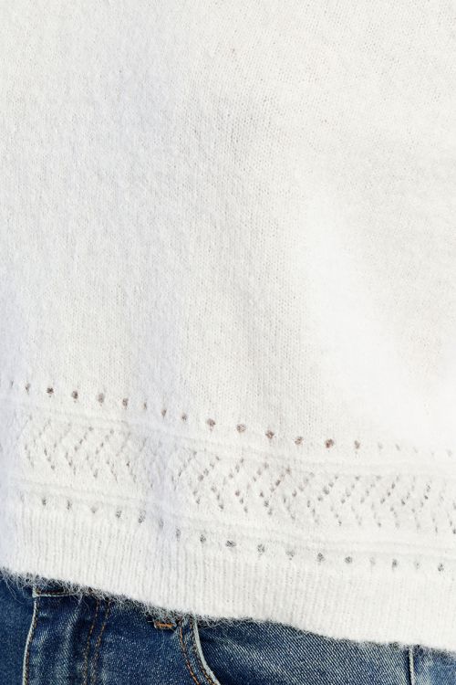 Pull en maille manches courtes, uni